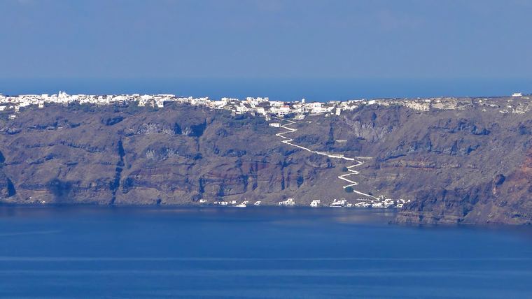 Manolas on Therasia, the second island, where every delivery and every tradesperson arrives by boat
